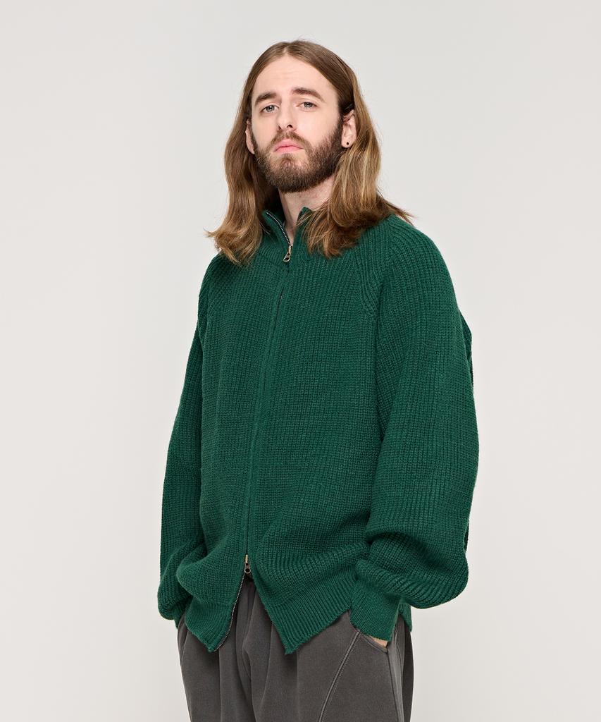 CARGOBROS Cb Over-Knit Zip-Up (Green)