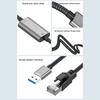 1.2m Gigabit Ethernet USB Adapter Cable USB3.0 to RJ45 LAN Network Cable 1000/100/10Mbps for Laptop/Desktop