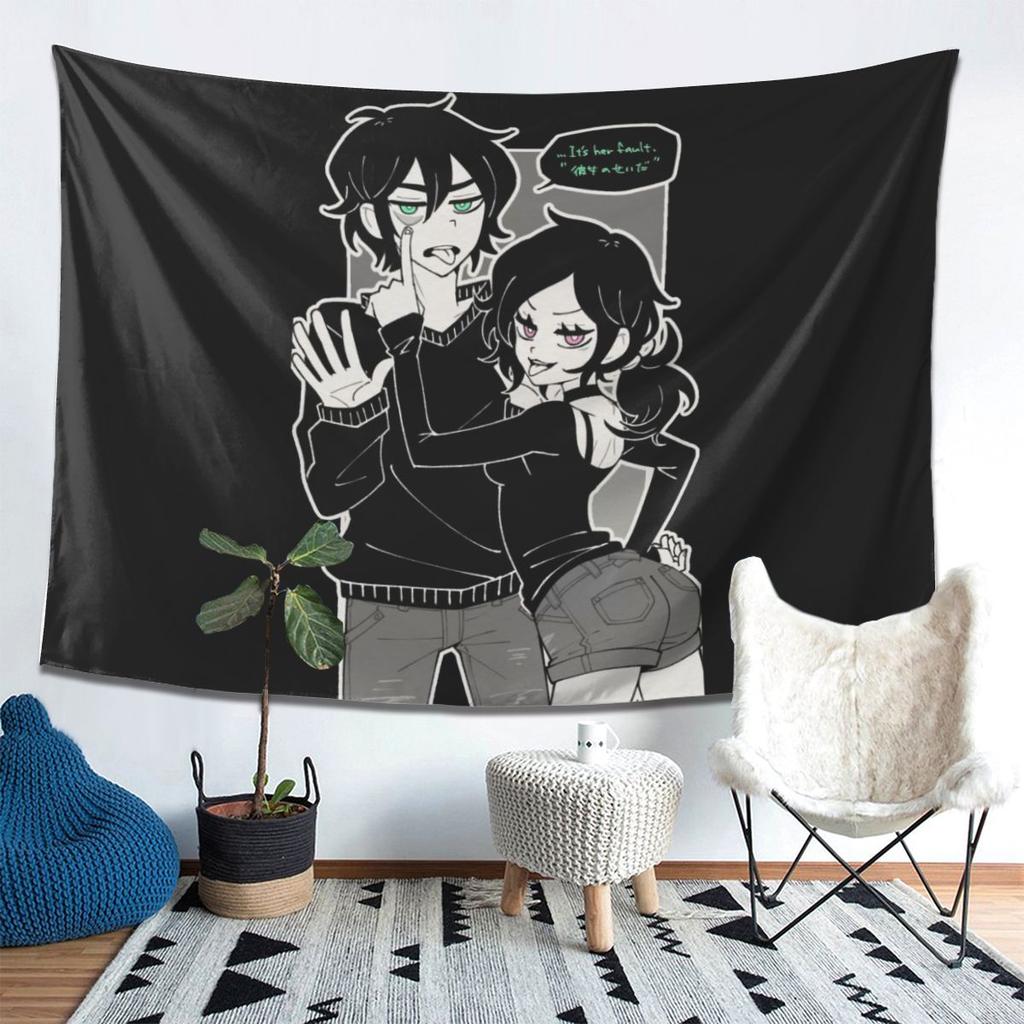 Ashley And Andrew The Coffin Of Andy And Leyley Tapestry Wall Hanging Aesthetic Home Decor Tapestries for Dorm Room
