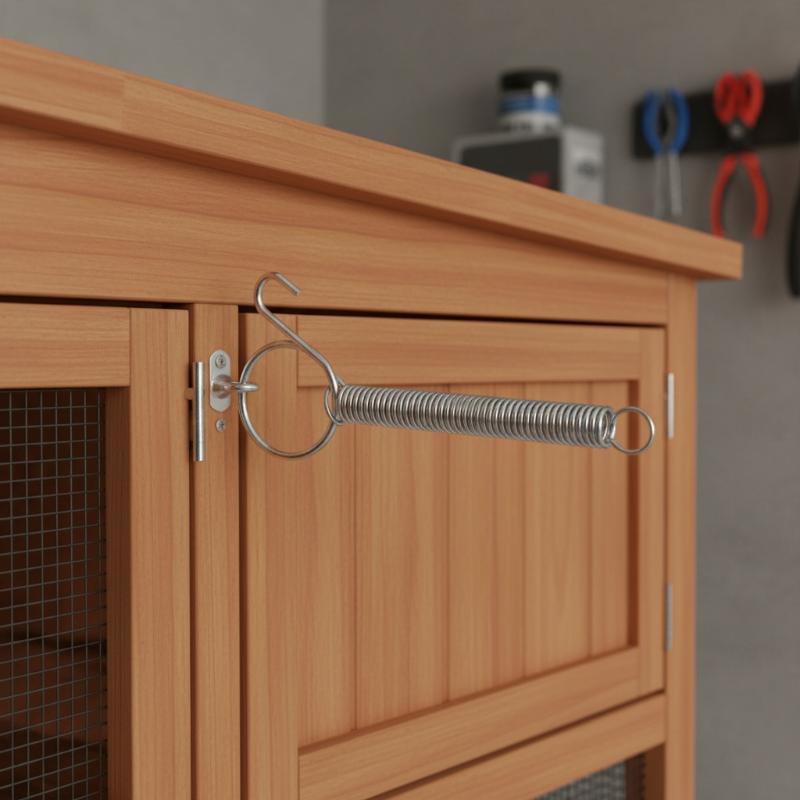 5Pcs Cage Door Spring Hooks 6/7/8.5/11.5cm Metal Snap Hook Tension Spring For Poultry Cage Door Chicken Hamster Cage