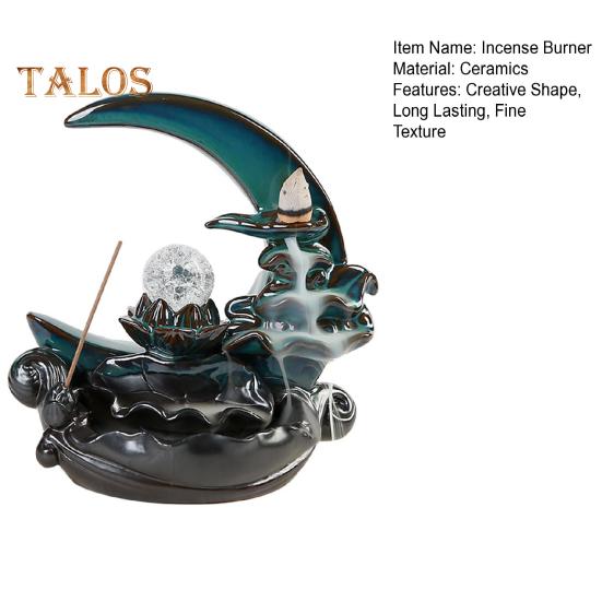 Měsíční kadidlo Keramický vodopád Kadidlo Dobře navržený držák na vonné tyčinky Aromaterapeutická ozdoba Home