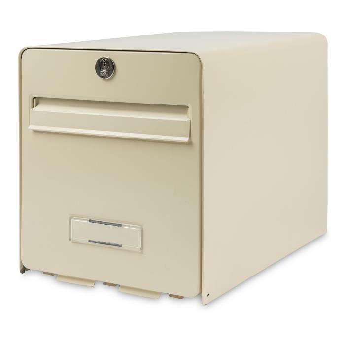 Boîte Aux Lettres - BURG WACHTER - Favor - Acier Galvanisé - 1 Porte - Beige