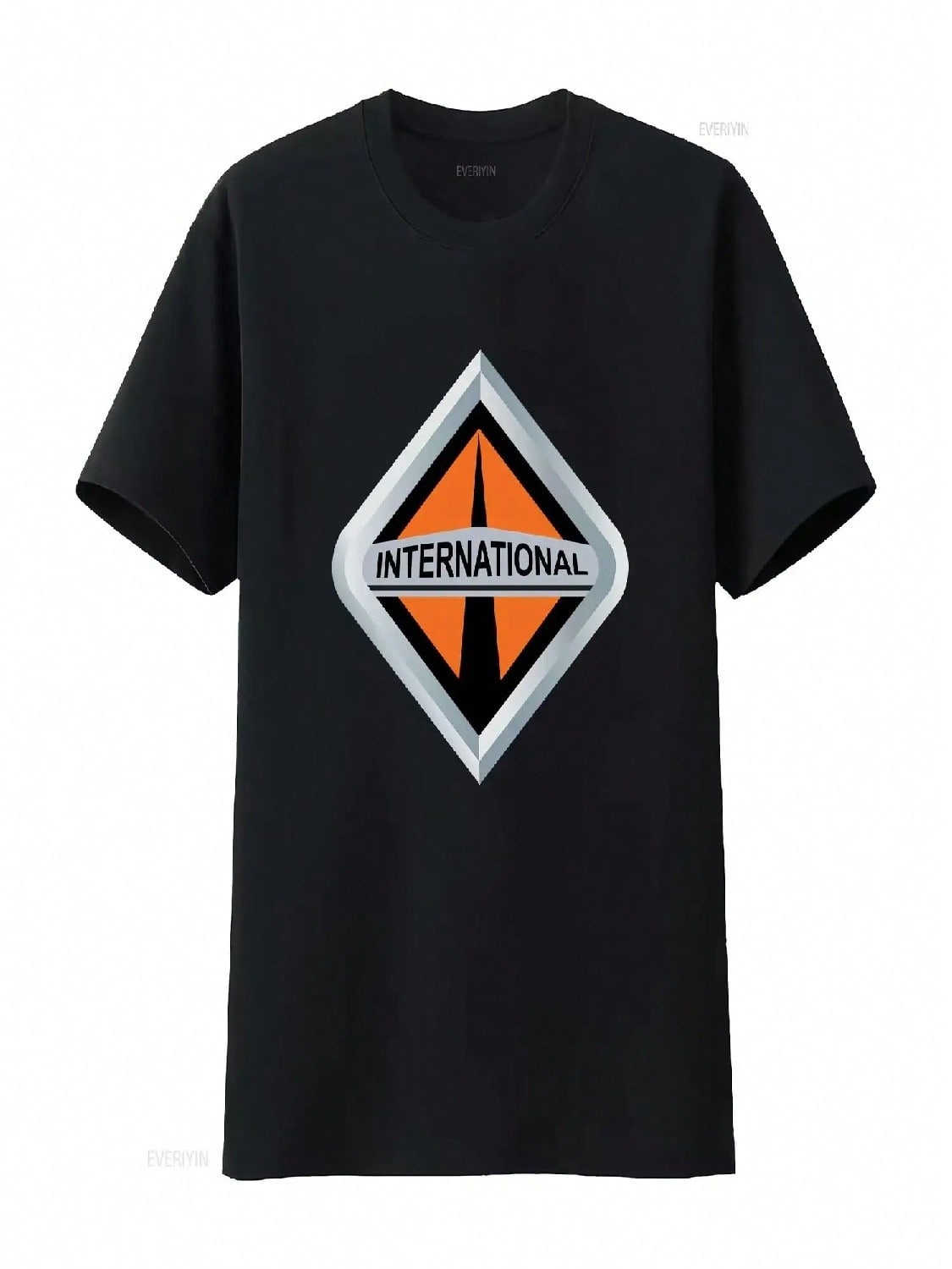 International Trucks Trucker unisex s Black T Shirt Vintage Washed Homme Fashion Versatile Top For Everyday Wear Slightly Unisex S разноцветный