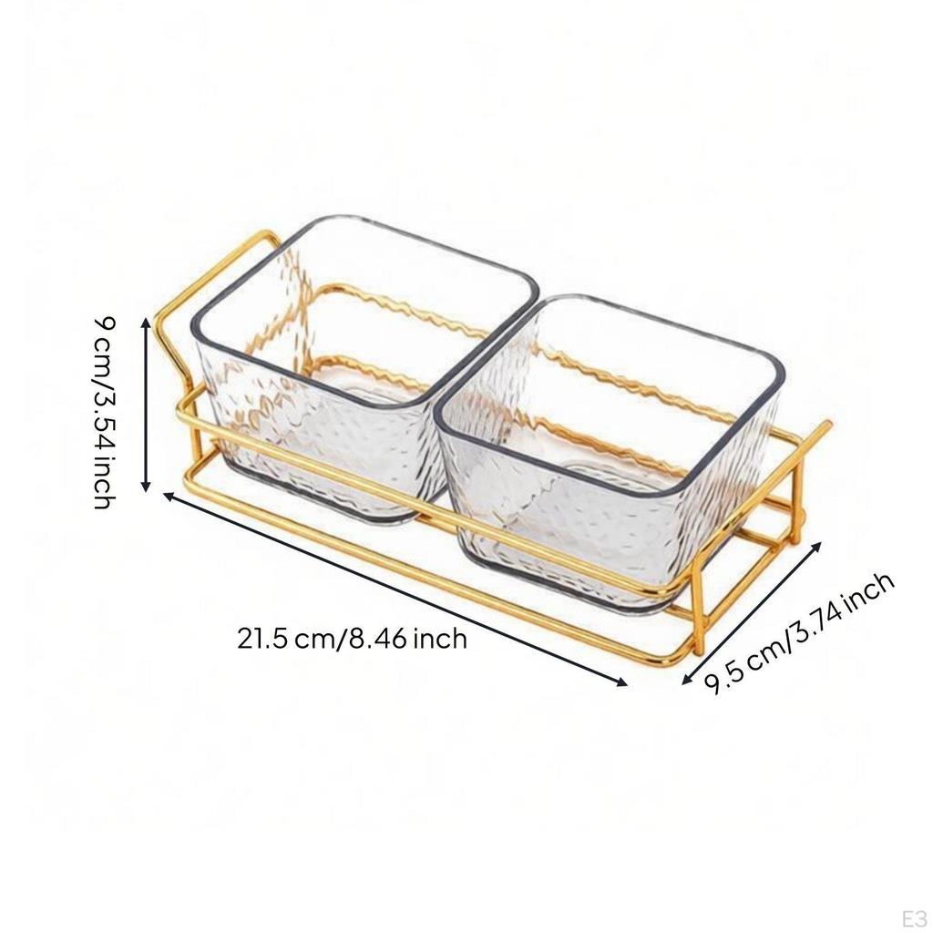 6 Compartment Snack Tray Luxury Design Divided Serving Dish Set Food Grade Material Bowls with