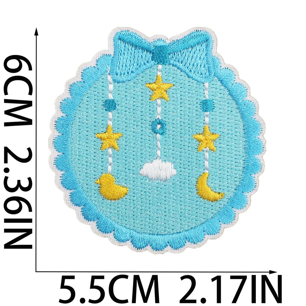 Female Treasure Toy Deer Decorative Embroidery Cloth Sticker Cartoon Bear Patch Sticker Saliva Pocket Milk Bottle Computer Embroidery Label Ironing