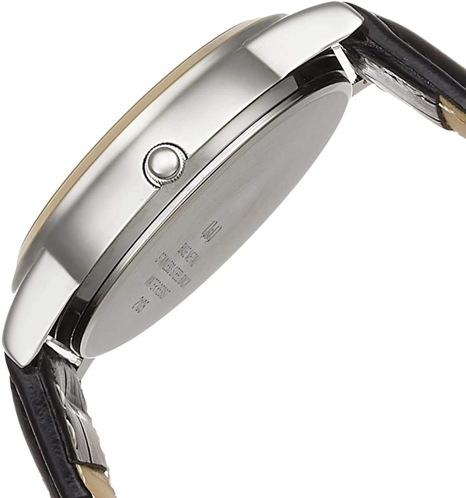 Citizen Analog Date Day Leather White Q&Q Men's Watch, Waterproof, Display, Display, Strap, A206-504,