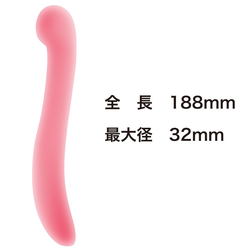 Soft Manbou Flat Pastel Pink Toys Heart Stick Soft Safe for Vaginal Slim Dildo, Material, Self-Development, Beginners, Training, Non-Electric,