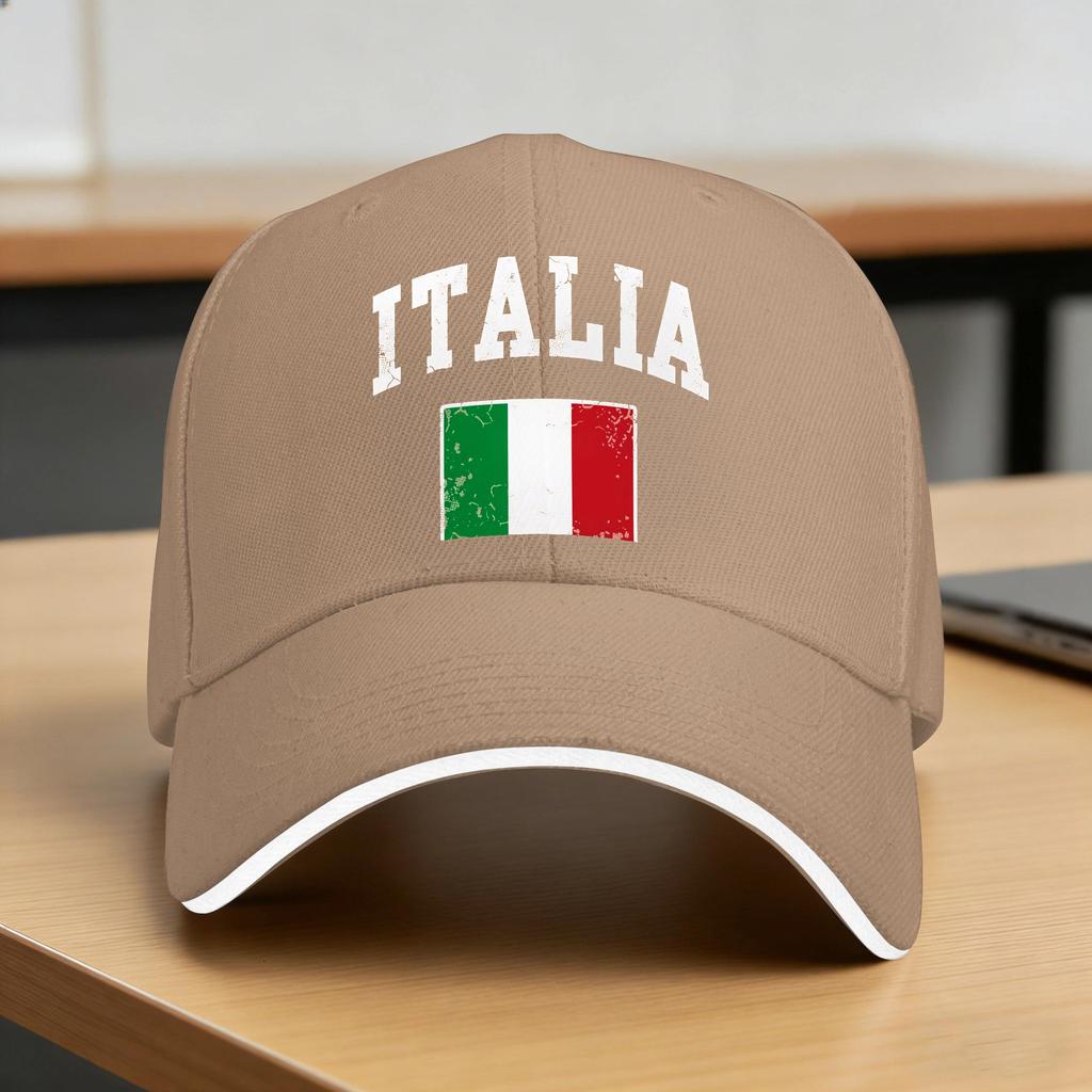 Summer Italia Italian Flag Vintage Baseball Cap  Hiking Fishing Casual CustomHip Hop Hats WoUnisex Unisex Dropshipping Baseball Caps