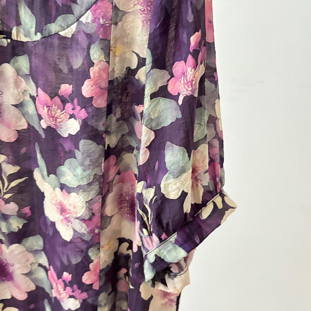 DIMANAF 2025 New Summer Women Linen T-Shirt Buttons Flower Short Sleeve Basic Fashion O-Neck Tops Tees Loose Tees