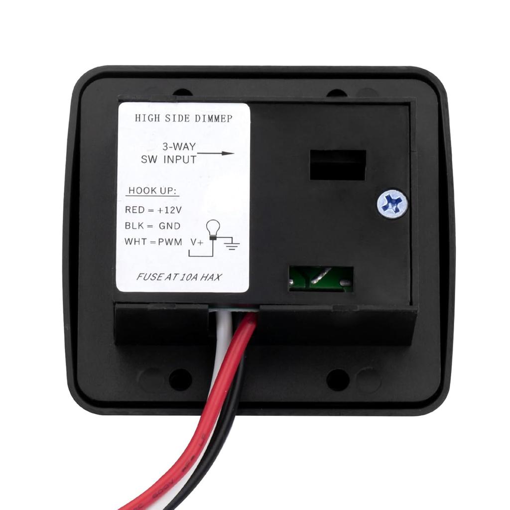 LED stmívač pro obytný vůz 12 Volt, 12V LED stmívač pro světla v obytném voze, Přepínací stmívač DC stmívač pro horní světla pro stmívatelné LED halogenové žárovky,