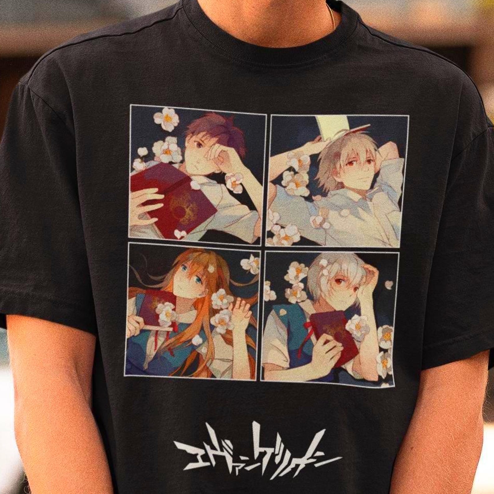 Shinji Kaworu Asuka Rei Ayanami Anime T-Shirt - Evangelion Shirt,EVA Tee,Manga Cosplay Merch 3XL
