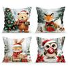 Christmas Style Small Animals Pillowcase Bedroom Sofa Cushion Cover 100% Polyester Living Room Cushion Pillowcase Home Decor