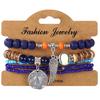 Bohemian bracelet creative tassel multi-layer beaded bracelet