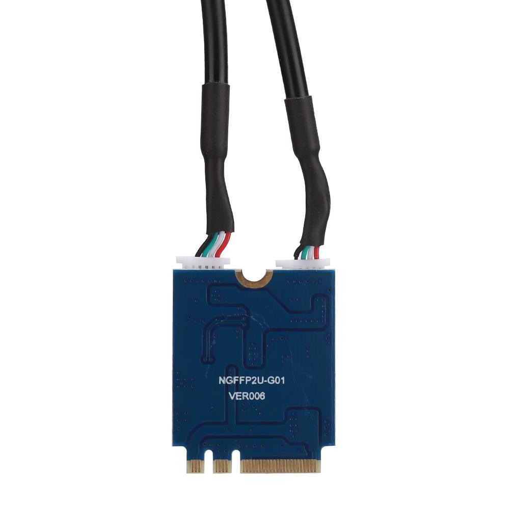 M.2 NGFF To USB Riser Card KEY A E To Double Port USB2.0 Interface Expansion Card Cable Adapter