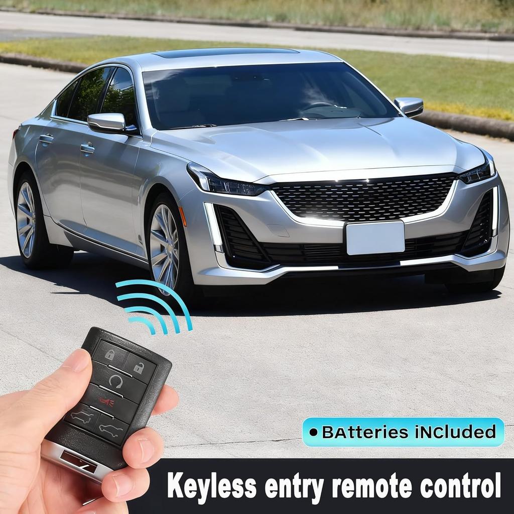 Key Fob Remote Replacement Fits For 2007-2014 Cadillac Escalade ESV EXT OUC6000066 (Pack Of 2)