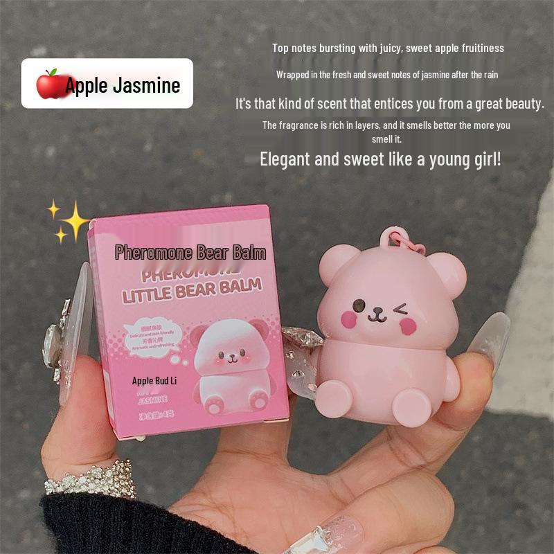 PEACH JO+ Pheromone Teddy Bear Solid Perfume Balm: Long-lasting, Light, Girly Fragrance
