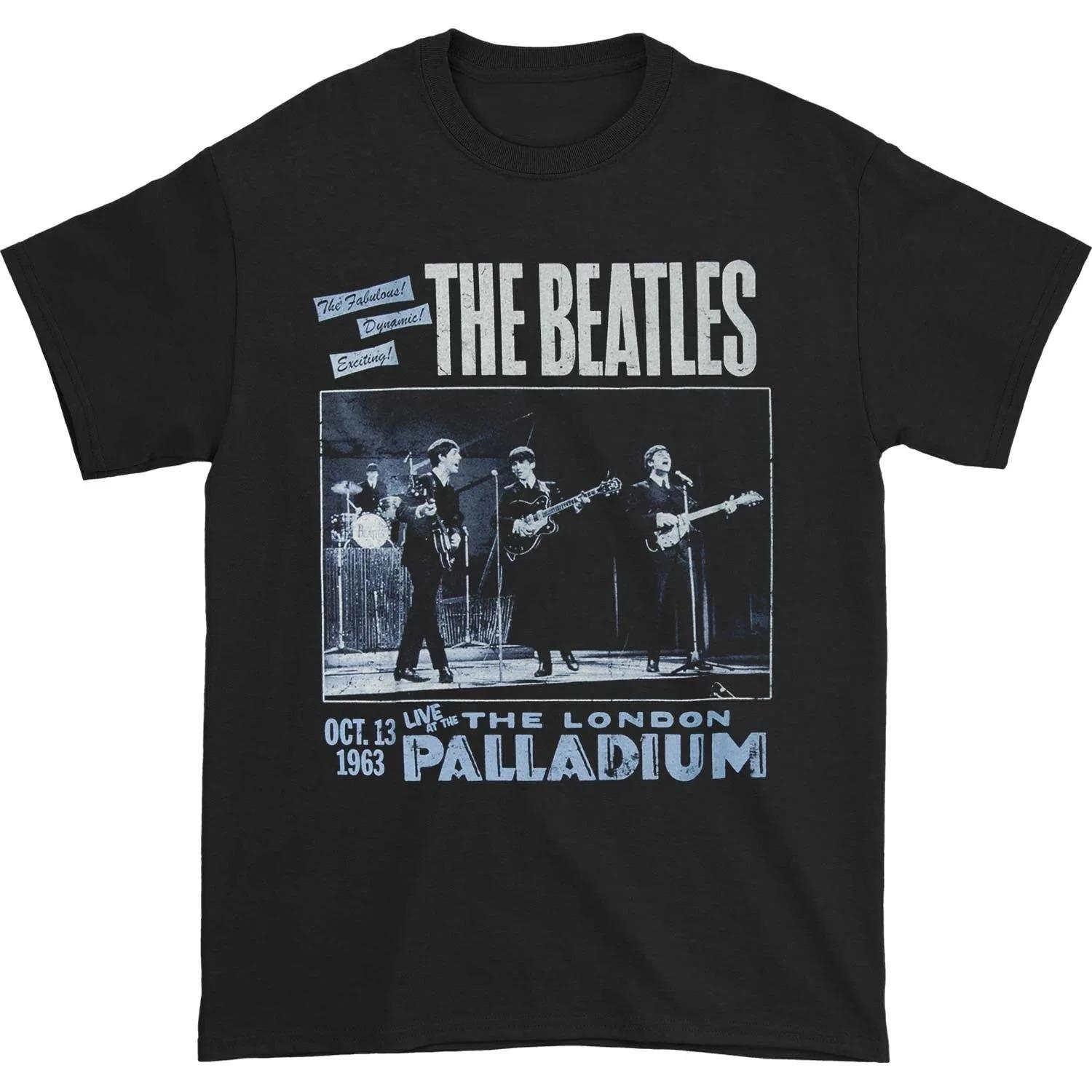 Футболка The Beatles Palladium 1963 Высококачественная Роскошь Для Мужчин и Женщин Топ Y2k 2026 Лето Уличный Стиль Модный Хлопок Дышащий 3XL