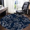 1pc Autumn Leaves Office Round Area Rug, Indoor Mat Suitable ForOffice, Under Office Chairs Bedroom Living Room Home Decor, Room Decot055