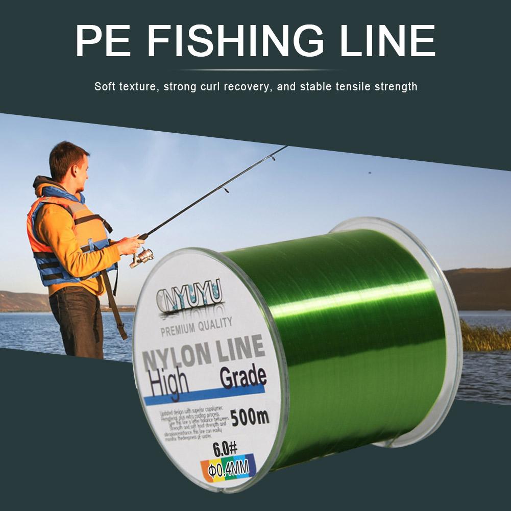 500M Carp Fishing Wire Abrasion Resistant 18-90LB Braided Fishing Line Nylon Line for Saltwater and Freshwater
