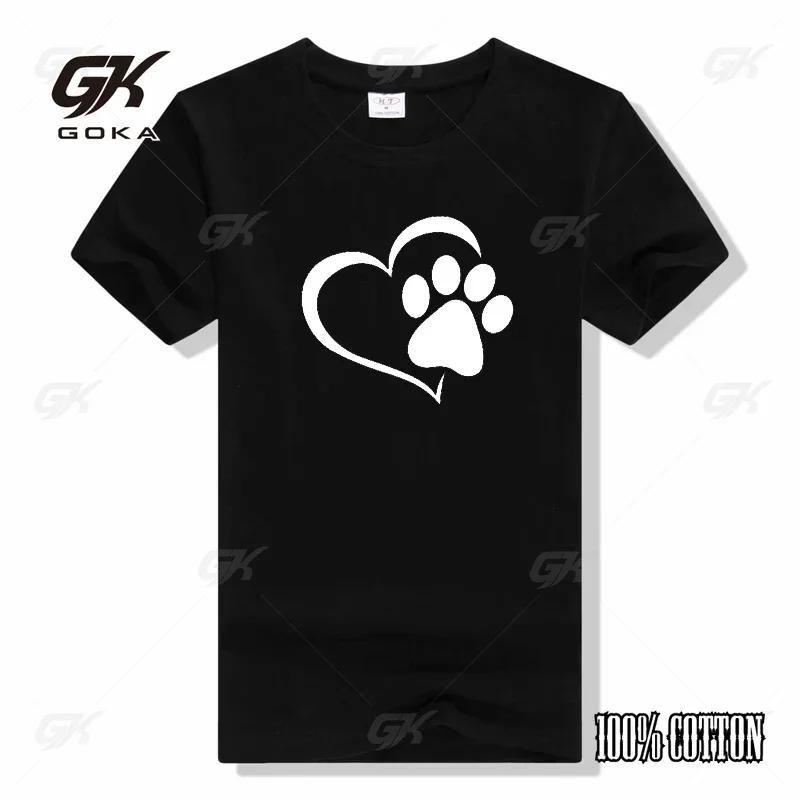 Love Dog Paw t shirt Love Trend Style Dog Paw Cartoon Animal Pet Summer Graphic Print Female Stylish T Top Shirt S