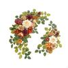 2Pcs Wedding Arch Flowers,Artificial Floral Swags Welcome Signs Backdrop Door Wreaths Silk Flowers