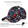 Unisex Personality Graffiti Print Adjustable Hip Hop Baseball Hat Golf Caps Spring Autumn Outdoor Leisure Hats Travel Accessories for Women Men