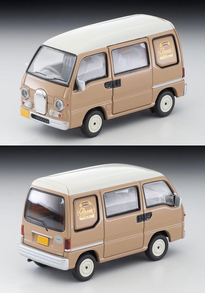 Tomytec Tomica Limited Vintage Neo Scale Subaru Sambar Dias Classic 1994 Finished Product 1/64 LV-N249c Model, Sepia/White,