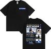 Sängerin Aitana Cuarto Azul Album Tour T-Shirt 2026 Sommer Neu Unisex Damenmode Lässig 100% Baumwolle Ästhetisches Oversized T-Shirt