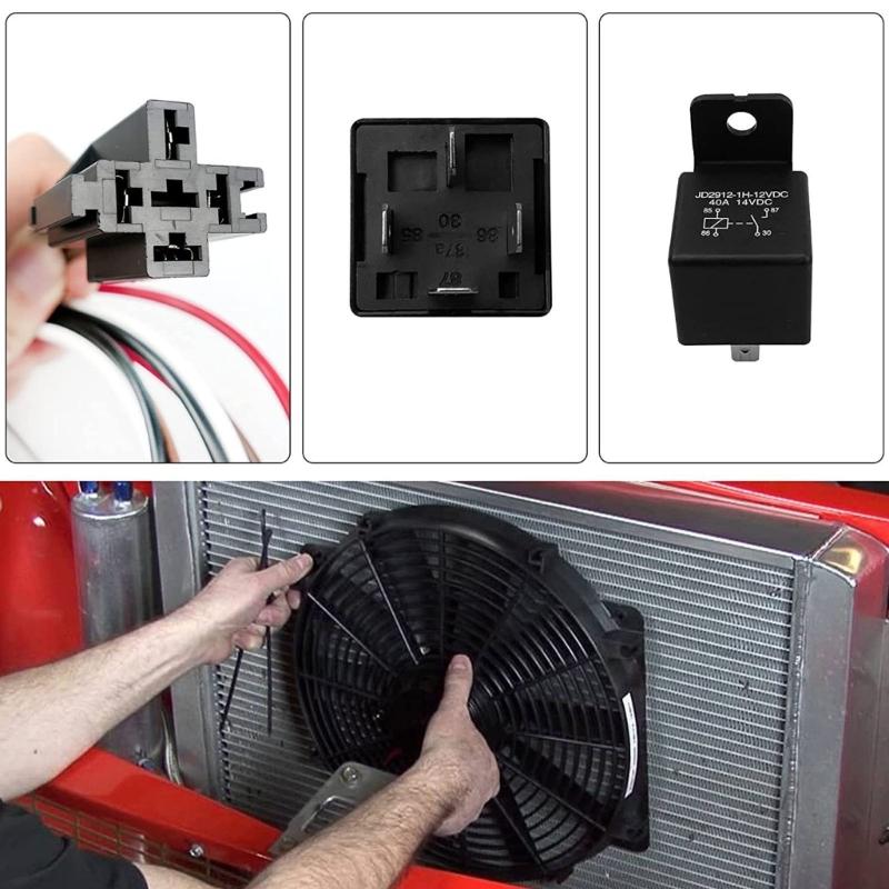 175-185 Degree Car Cooling Fan Thermostat Switch Sensor Relays Wire Harness 12V