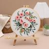 Floral Letter Embroidery Kit A To Z Embroidery Starter Kit with Hoop Fabric