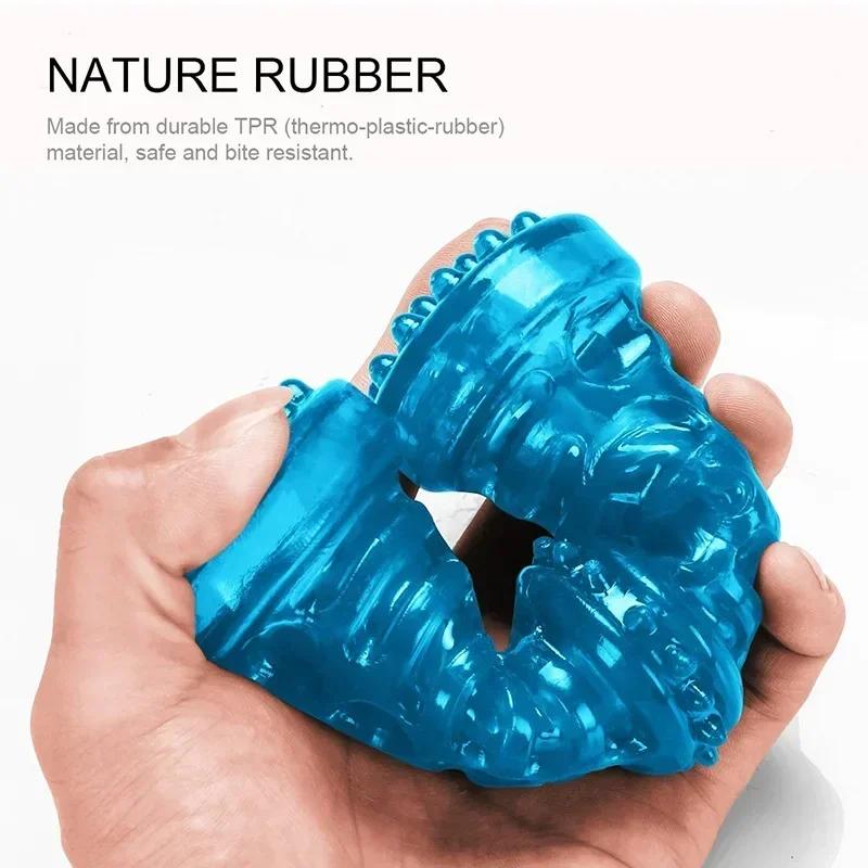 Resistant Bite Resistant Pet Toy Toothbrush Bone Sturdy Dog Toy Interactive Puppy Game Toy Dog Bone Rubber Puppy Chew Dog