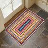1pc Modern Braided Rug Suitable for Indoor/Outdoor Use, Machine-Washable with Braided Mat, Rectangular Entryway Rug Suitable f