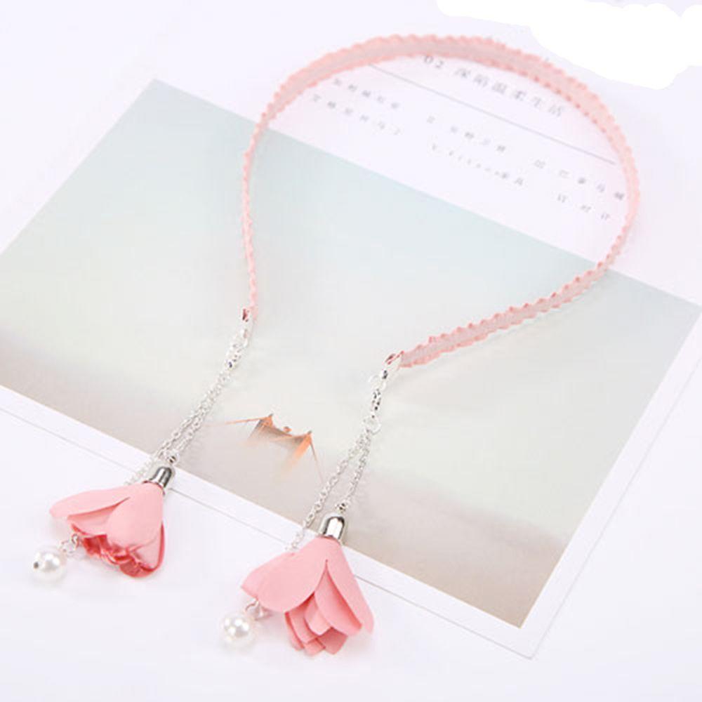 Girl retro tassel fake earring hair hoop bands holder headband accessories