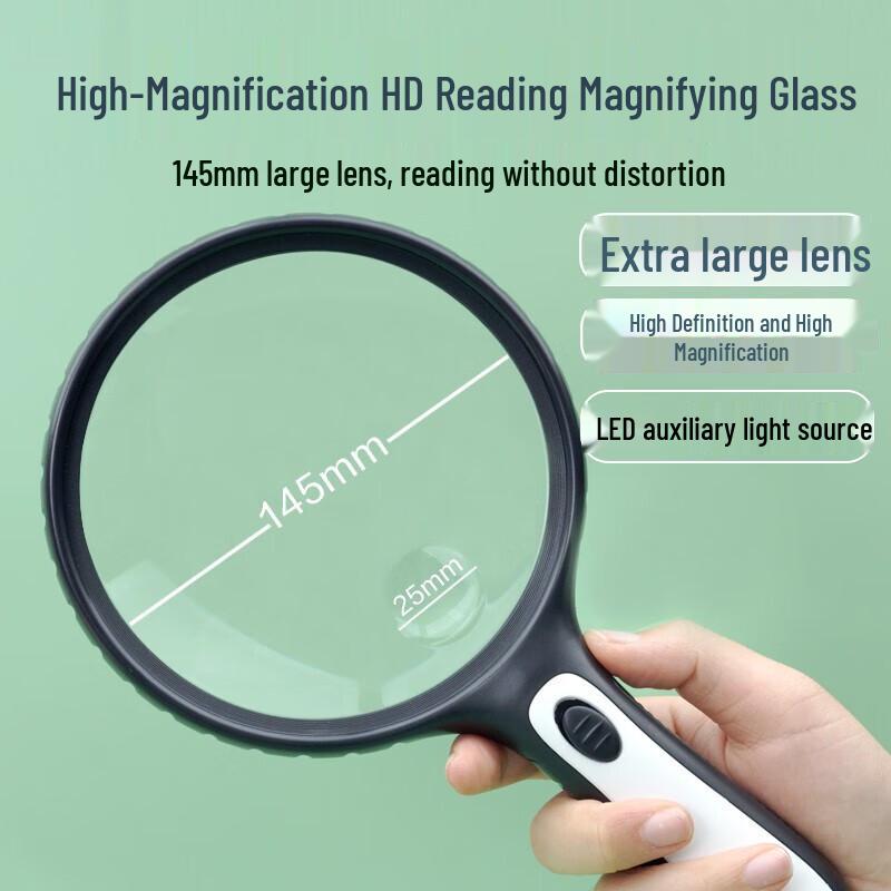 JAJALIN High-Definition Handheld Magnifying Glass