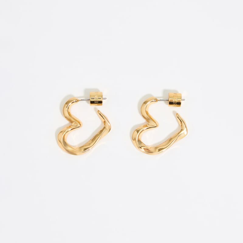 BIMBA Y LOLA Heart Gold Hoop Earrings B255AIW024GOF