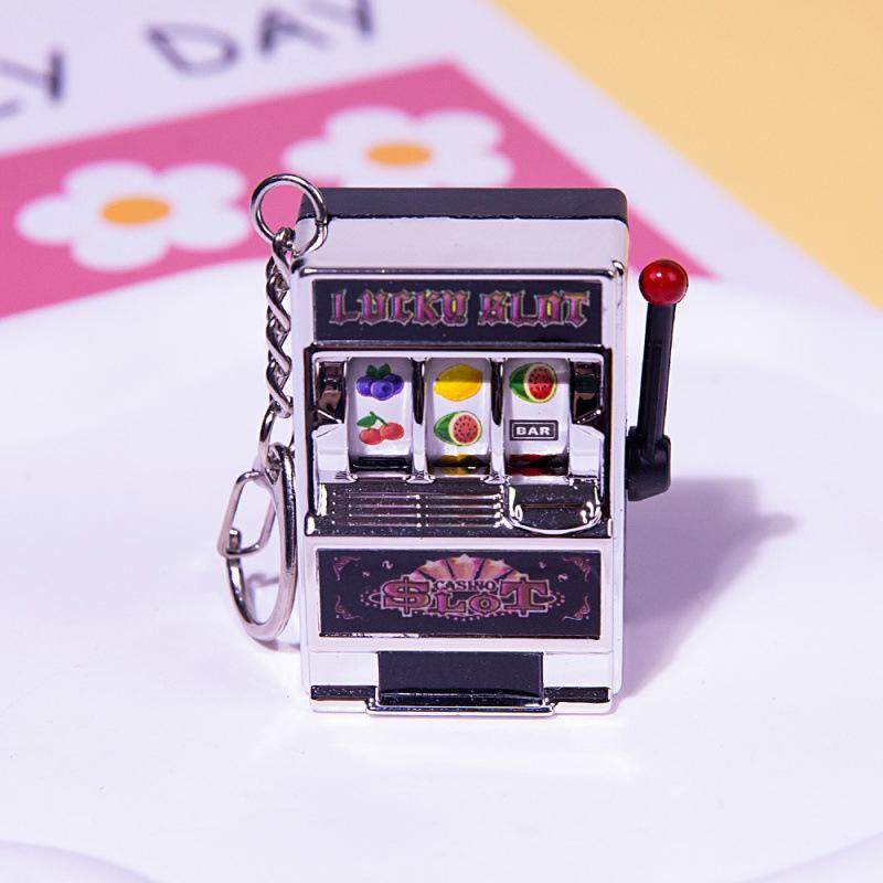 Mini Fruit Slot Machine Keychain: Fun Mixed Bag Pendant for All