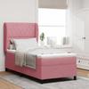 Boxspring bed with headboard Pink 200 x 100 cm Velvet