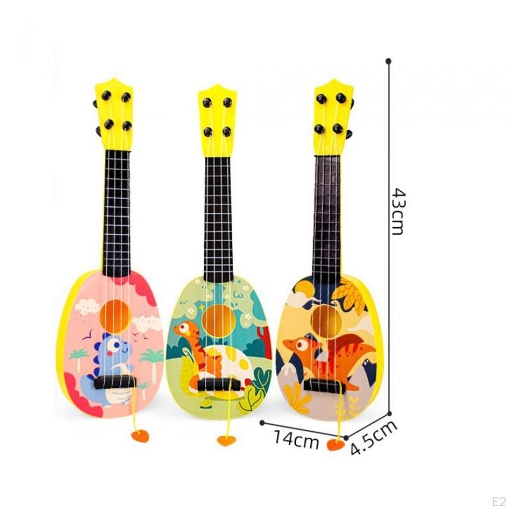 Kids Guitar Toy 4 String Mini Early Learning Ukulele Musical Instrument Educational