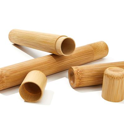 Doğal Bambu Kılıf Çevre Dostu Diş Fırçası Bambu Tüp 21cm Yetişkin Diş Fırçası Kılıfı İçin El Yapımı Diş Fırçası Aksesuarları