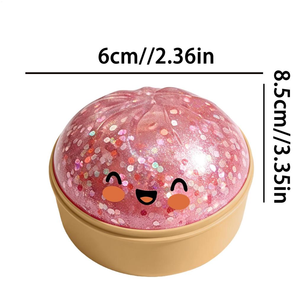 Glitter Squishys Dumpling Stress Relief Ball Simulation Dumpling Ball Squeeze Reliever Dough Ball Anti Stree Toys