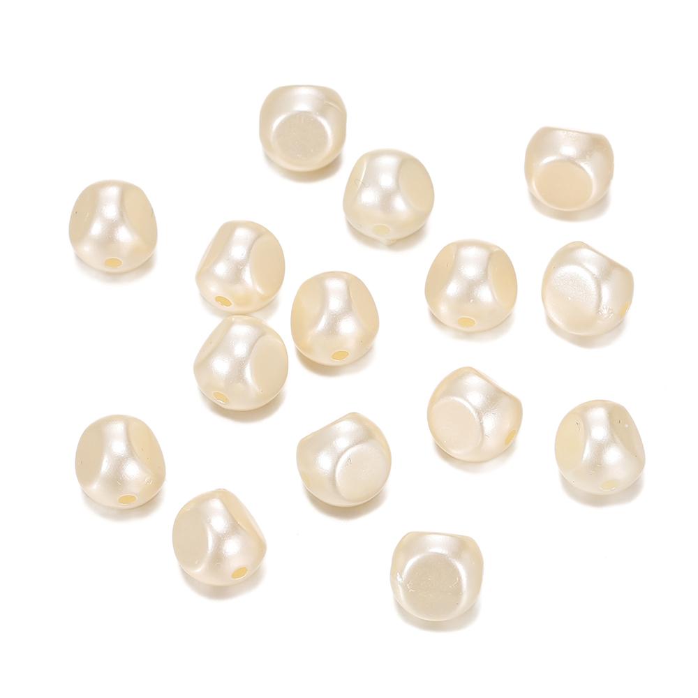 30Pcs Irregular ABS Imitation Pearls Beads Acrylic Spacer Loose Beads for Jewelry Making DIY Necklace Earrings Bracelet Necklace