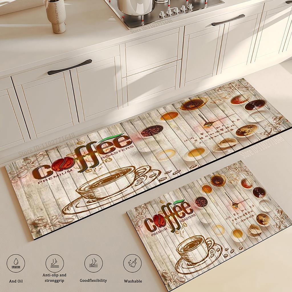 Tappetino per Pavimento Cucina Caffè Tappetino per Ingresso Casa Tappeto Decorativo per Soggiorno Camera da Letto Balcone Tappeto per Ingresso Bagno Tappetino Antiscivolo per Piedi