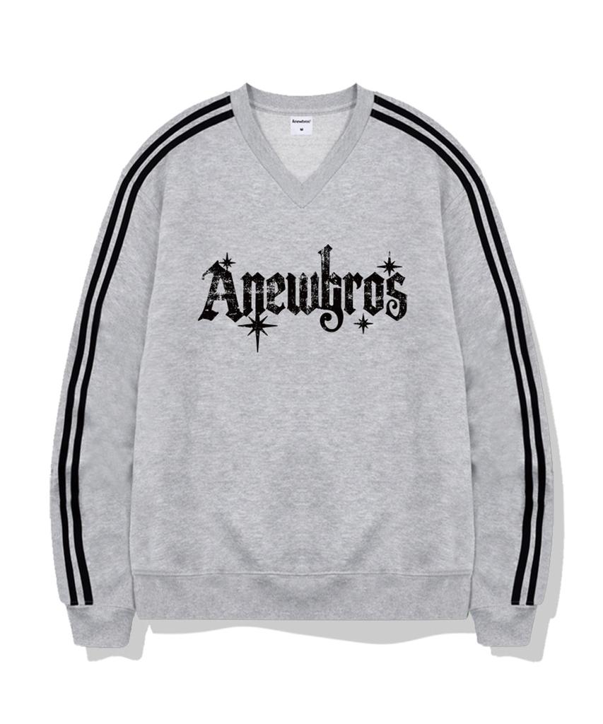 ANEWBROS Rusty Oversized Track V-Neck Sweatshirt 5 Colors [Anbv_9004]