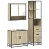 3 Piece Bathroom Furniture Set in Sonoma Oak Particleboard