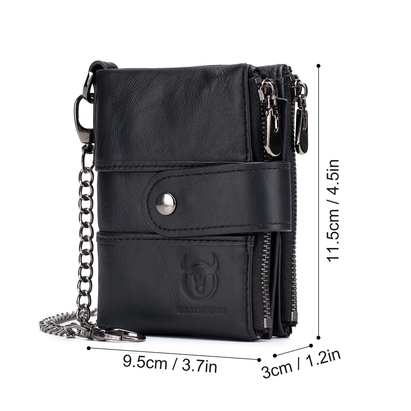 Мужской винтажный кошелек из коровьей кожи с держателем для карточек — фото 3