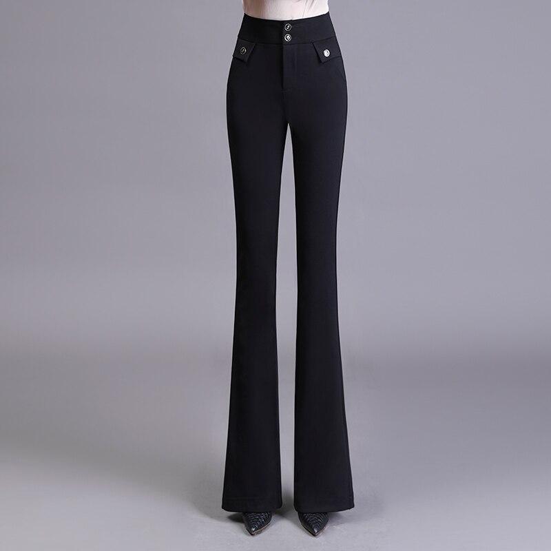 

Осень-зима, винтажные утолщенные теплые тонкие брюки с высокой талией, винтажные расклешенные брюки, женские элегантные однотонные брюки в стиле Харадзюку, уличная одежда M