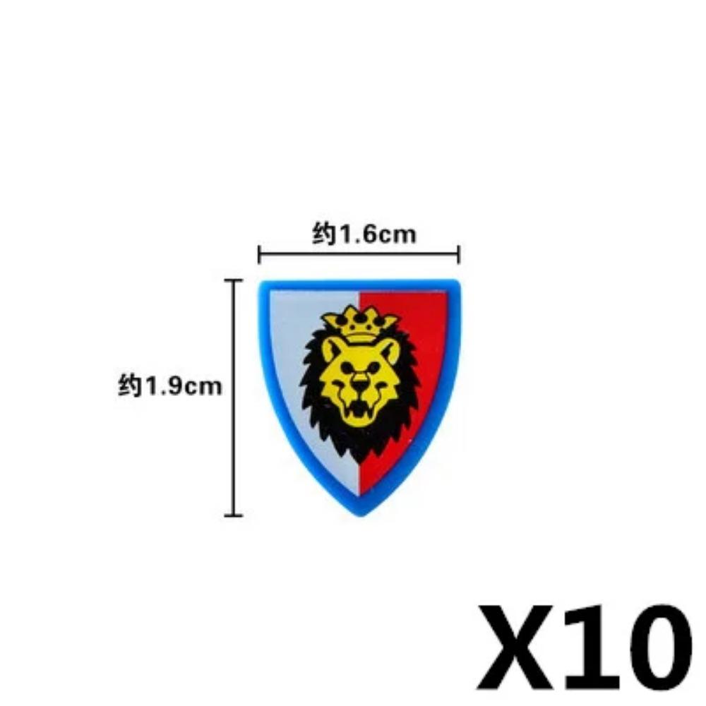 MOC Blocuri de Construcții Militare Figurine Soldați Medievali Accesorii Arme Leu Roșu Vultur Negru Cavaler Armură Scut Mini Cărămizi