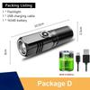 Super Bright Mini Portable Flashlight USB Rechargeable Mini Flashlight 3000lm Powerful Torch Can Be Closed with One Click Ultra Bright Long-range