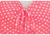 Retro V-neck Short Sleeve Polka Dot Waist-Cinching Dress for Women