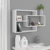 VidaXL Wall Shelves High Gloss White 104x20x58.5 Cm Particleboard